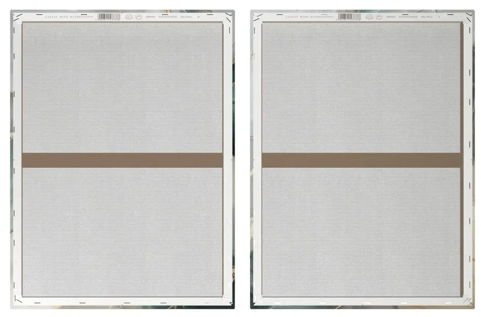 Set di quadri con elementi dipinti a mano 2 pz 50x70 cm Aventurine – Styler