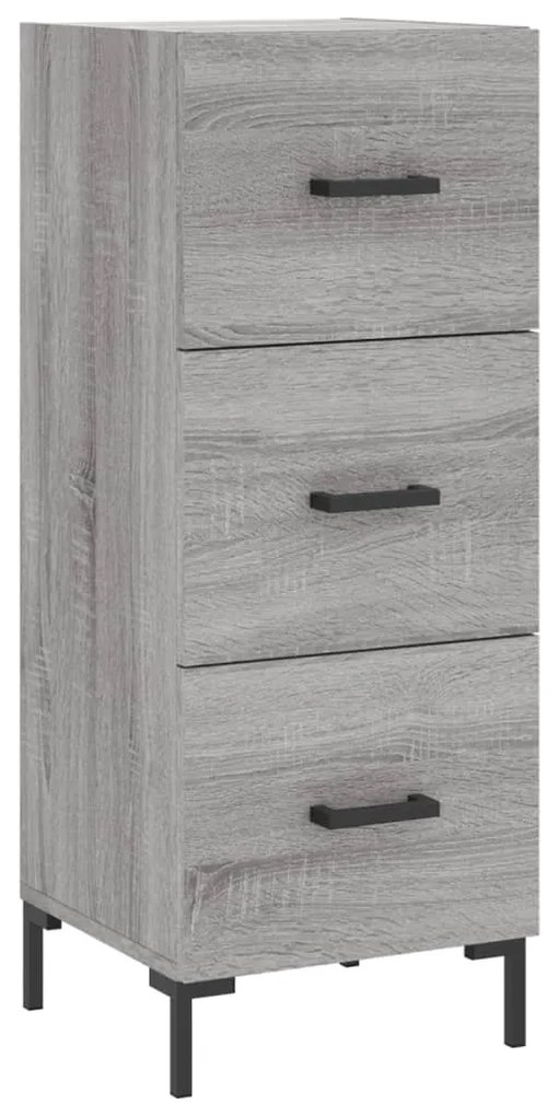 Credenza grigio sonoma 34,5x34x180 cm in legno multistrato