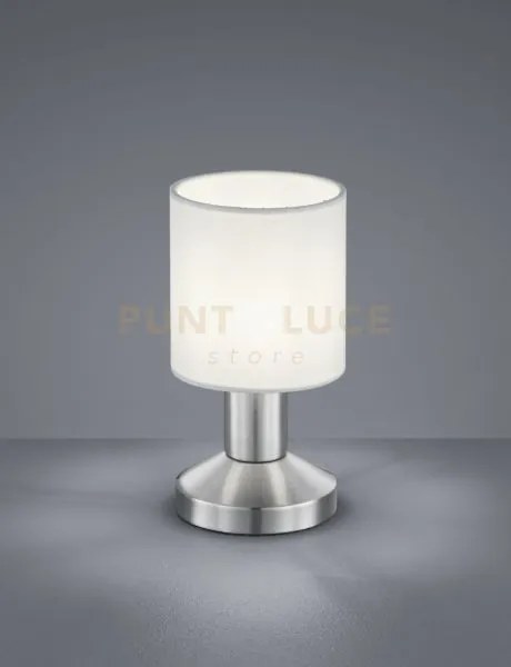 Garda lampada tavolo diffusore in tessuto bianco h. 18cm d. 9,5cm