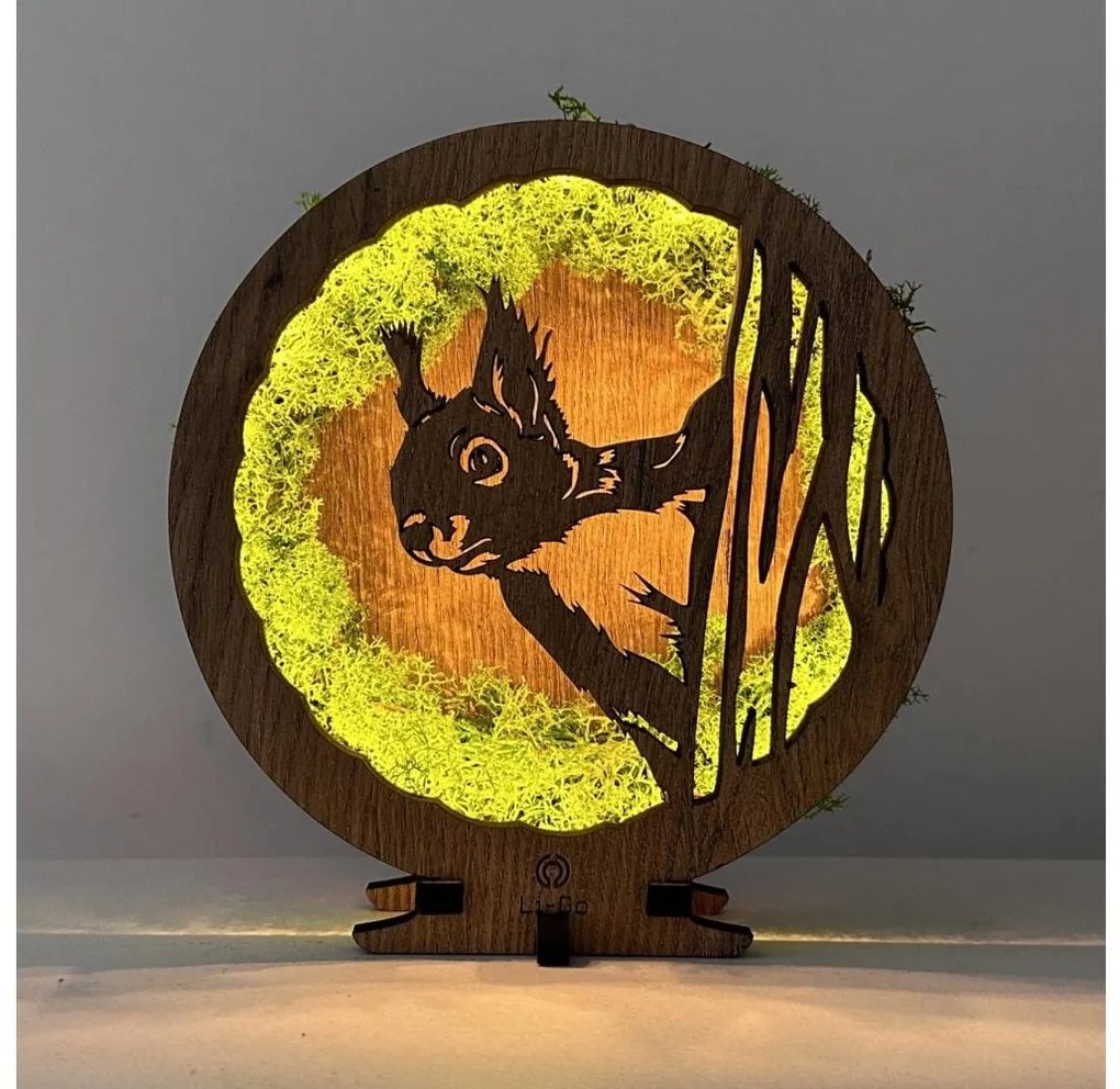 Li-Go 23625/DUB2 - Lampada da tavolo dimmerabile a LED, 12W/230V, 20x22 cm, rovere