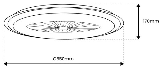 Plafoniera LED dimmerabile con ventilatore ARIA LED/38W/230V nero/bianco + tc