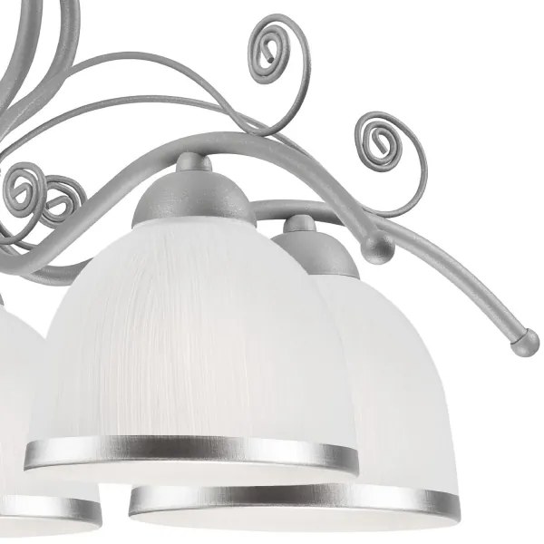 Lampadario a sospensione con catena RETRO II 5xE27/60W/230V argento