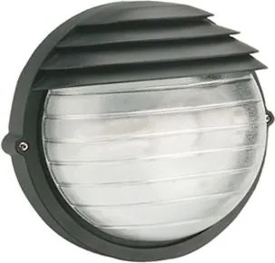 Lampada Applique Tonda Grande Colore Nero per Esterno Linea Palpebra Sovil...