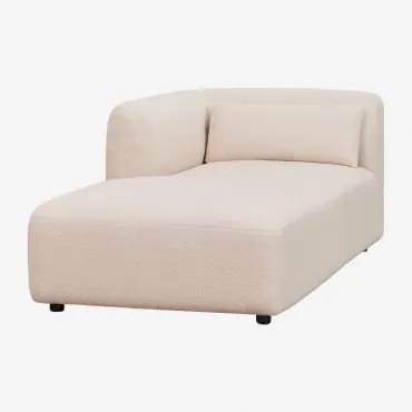 Moduli Per Divano Componibile Fogler Chaise Longue Sinistra & Ciniglia Crema Beige - Sklum