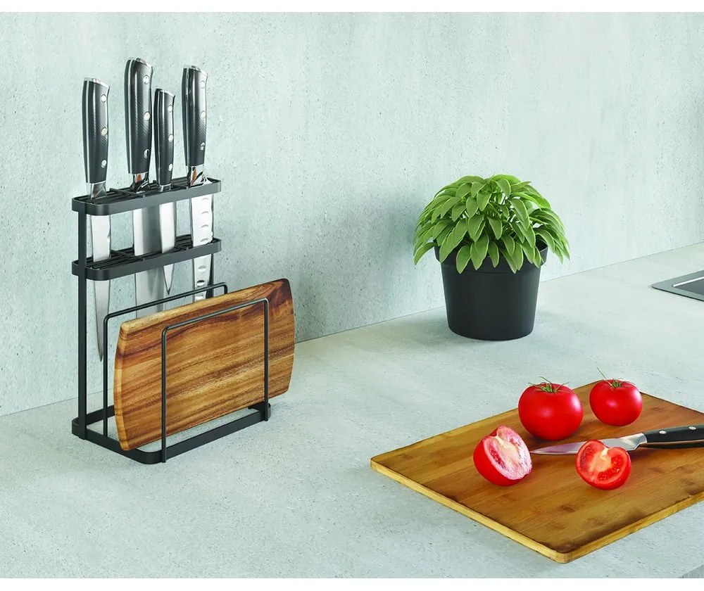 Portautensili da cucina in acciaio inox Tokyo Lava - Metaltex