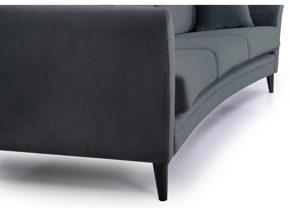 Divano in velluto grigio 237 cm Eden - Scandic