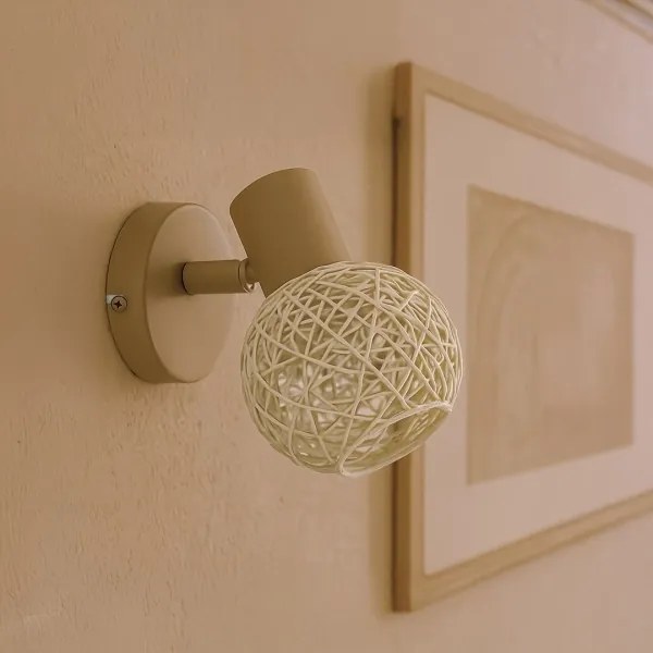 Faretto da parete DEX 1xE14/10W/230V beige/crema