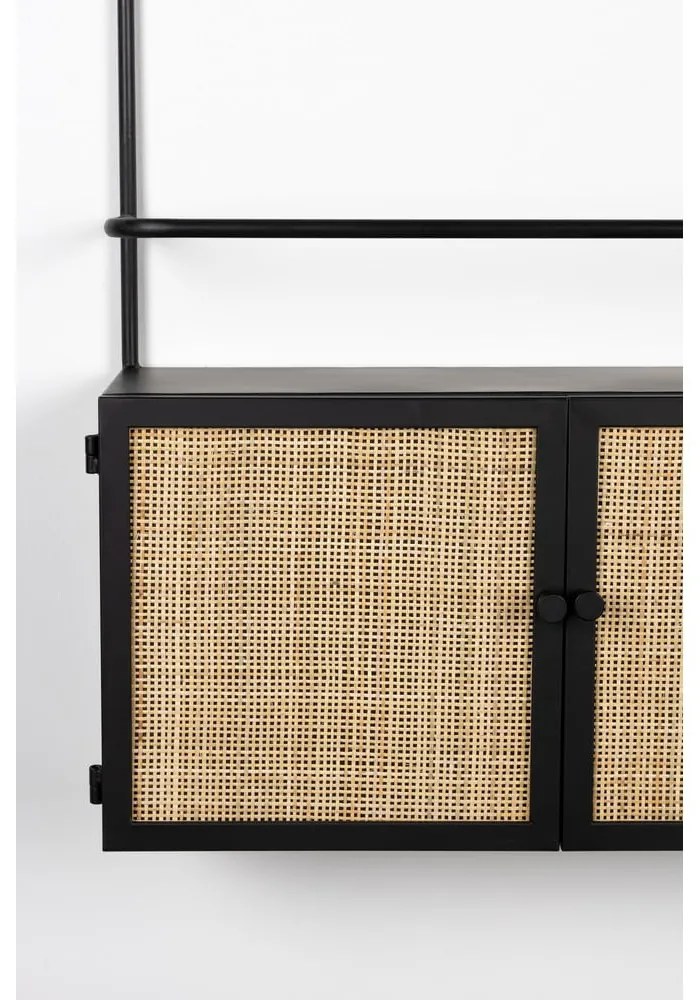 Portabottiglie in rattan nero 18x100 cm Guuji - White Label