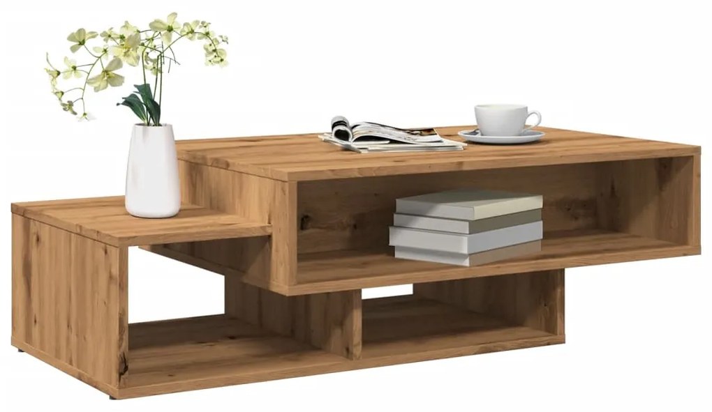 Tavolino Salotto Rovere Artigianale 105x55x32 Cm İn Truciolato /