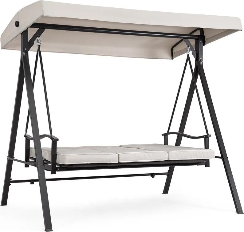 Dondolo da giardino color antracite/beige in metallo Taurus – Bizzotto