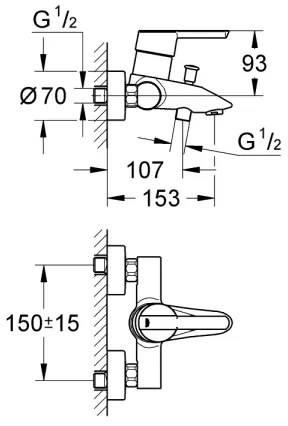 GROHE 32269000 - Miscelatore per vasca FEEL DN 15 cromo lucido