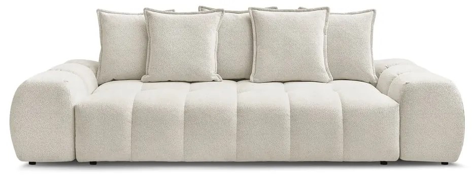 Divano bianco con rivestimento in ciniglia 278 cm Everest – Bobochic Paris