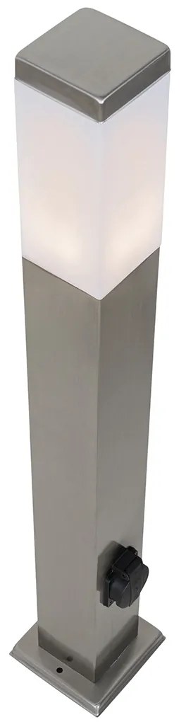 Lampada da esterno in acciaio 80 cm con portalampada IP44 - Malios