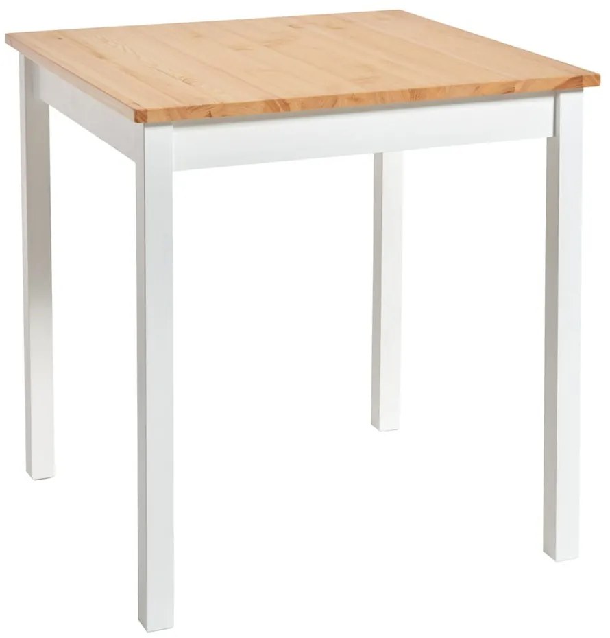 Tavolo da pranzo in legno di pino con struttura bianca , 70 x 70 cm Sydney - Bonami Essentials