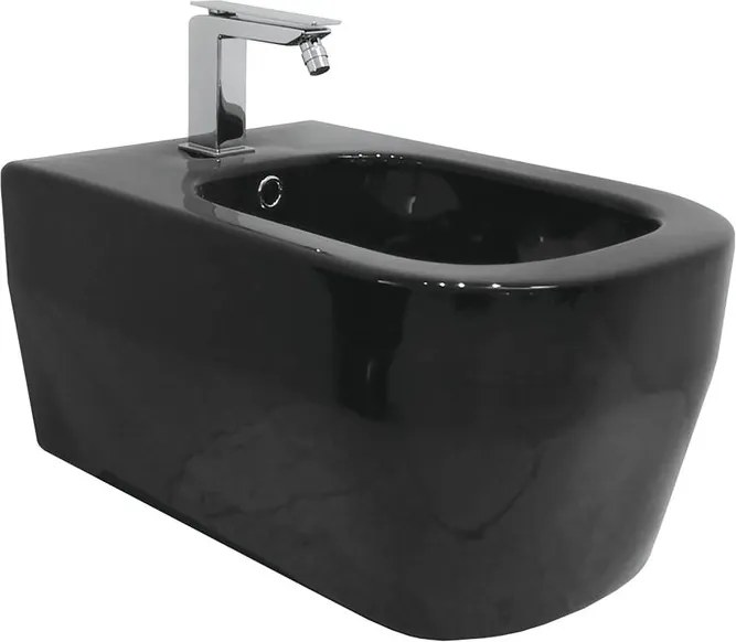 Bidet sospeso nero lucido tutto evo OLYMPIA CERAMICA L 36 x H 42 x P 53 cm