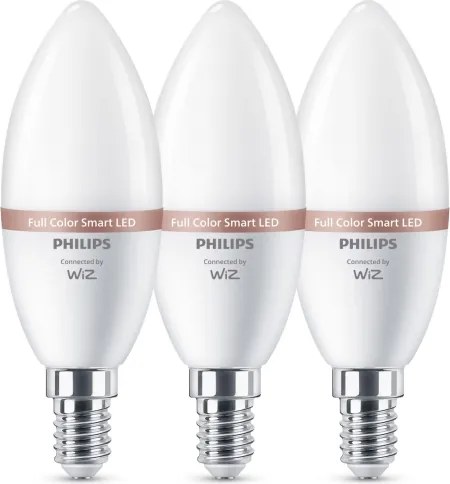 Set da 3 lampadine LED RGB dimmerabili Philips SMART C37 E14/4,9W/230V 2200-6500K