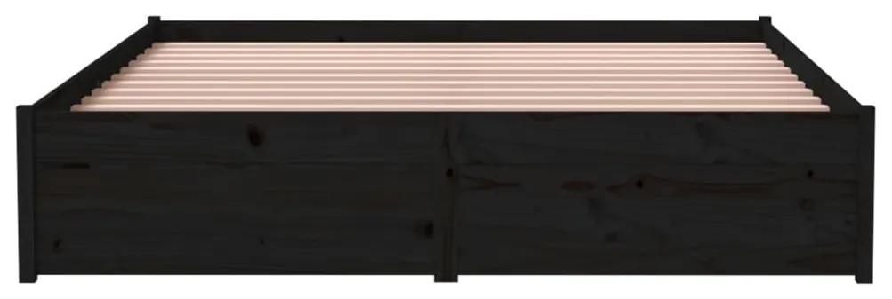 Giroletto Nero in Legno Massello 140x190 cm
