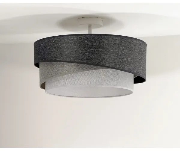 Duolla - Lampadario a plafone KOBO 1xE27/15W/230V diametro 45 cm grigio/bianco