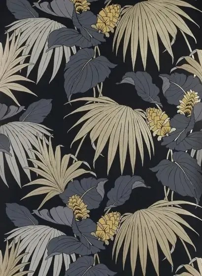Tapete Vernazza von Osborne & Little - Black/ Gold