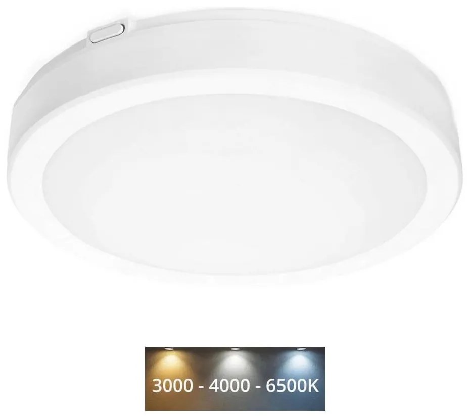 Plafoniera LED da bagno NAIROS LED/18W/230V 3000/4000/6500K IP65 bianco