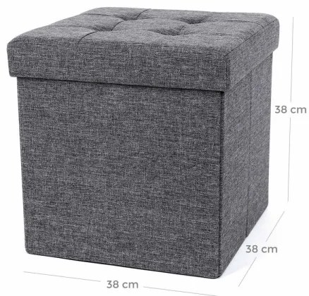 Pouf SULTAN 38x38 cm grigio