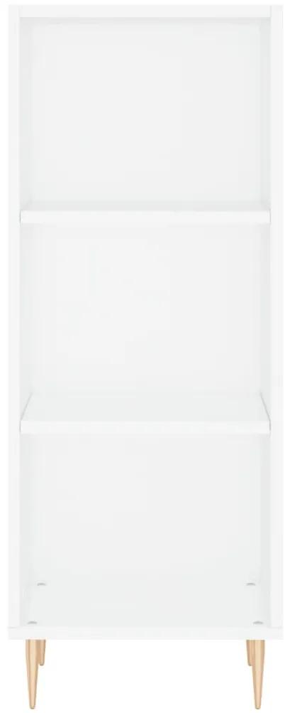 Credenza 34,5x32,5x180 cm in Legno Multistrato Bianco Lucido