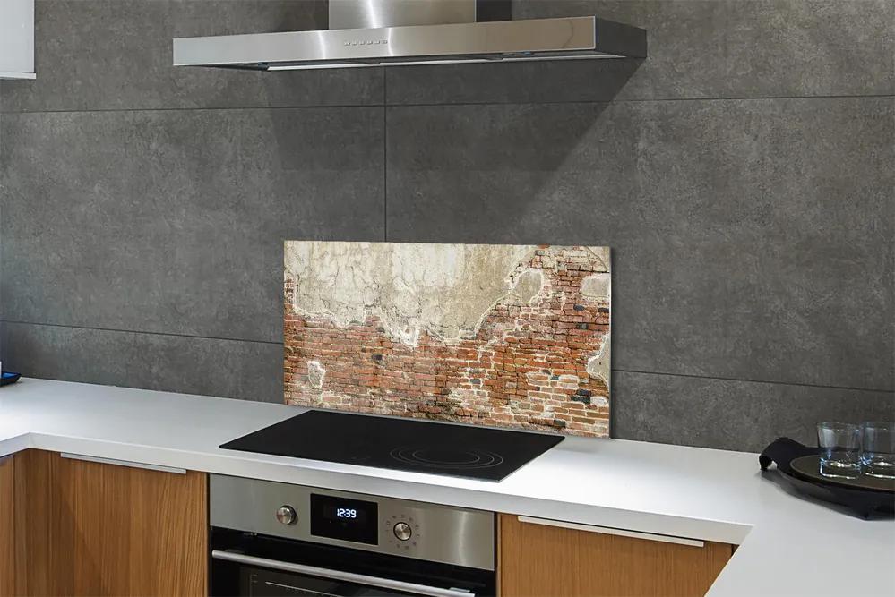 Pannello paraschizzi cucina Muro di mattoni 100x50 cm