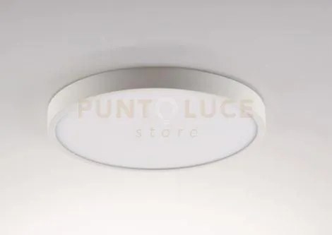 Plafoniera led domo bianca tonda 24w 2700lm 4000k ip44 24x2,4cm