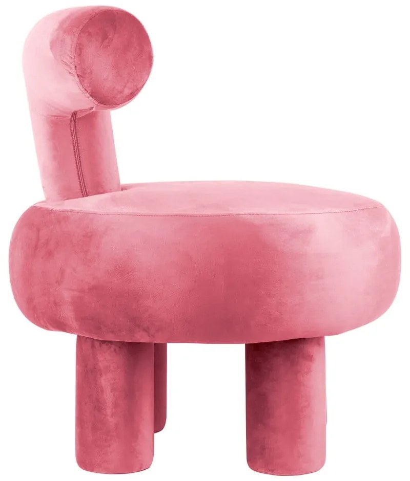 Poltrona in velluto rosa Abrazo - Leitmotiv