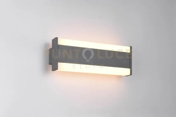 Dawson applique fascia da esterno alluminio antracite con regolazio...