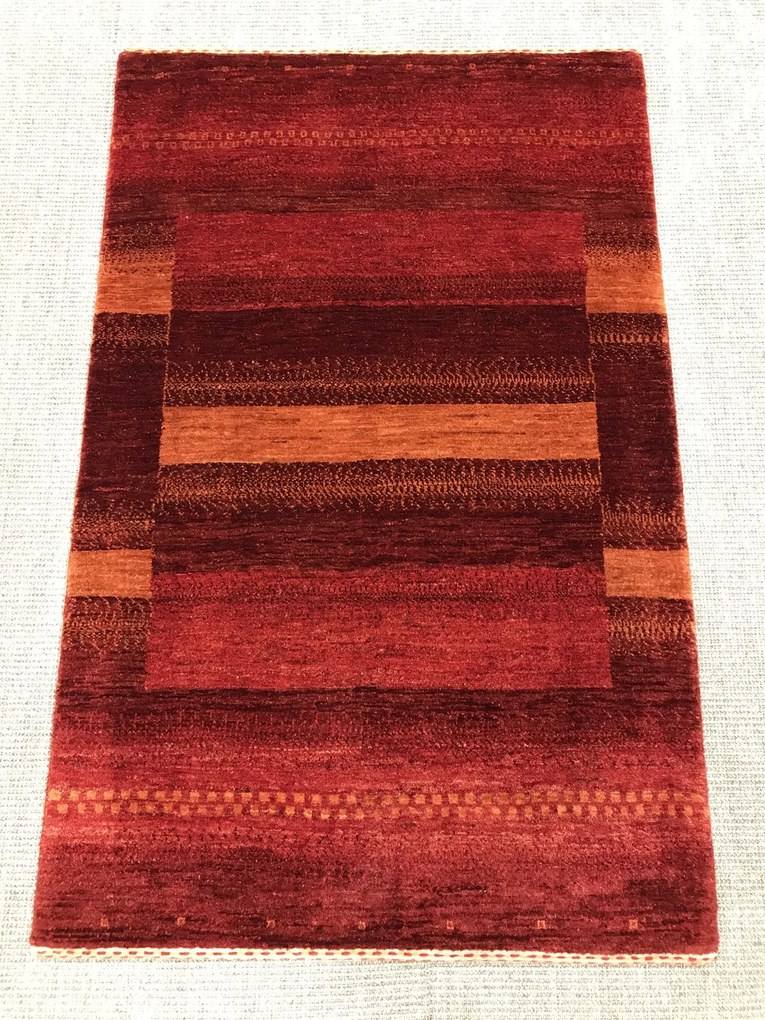 Loribaft Tappeto 120x80 Rosso (Iran) Annodato A Mano