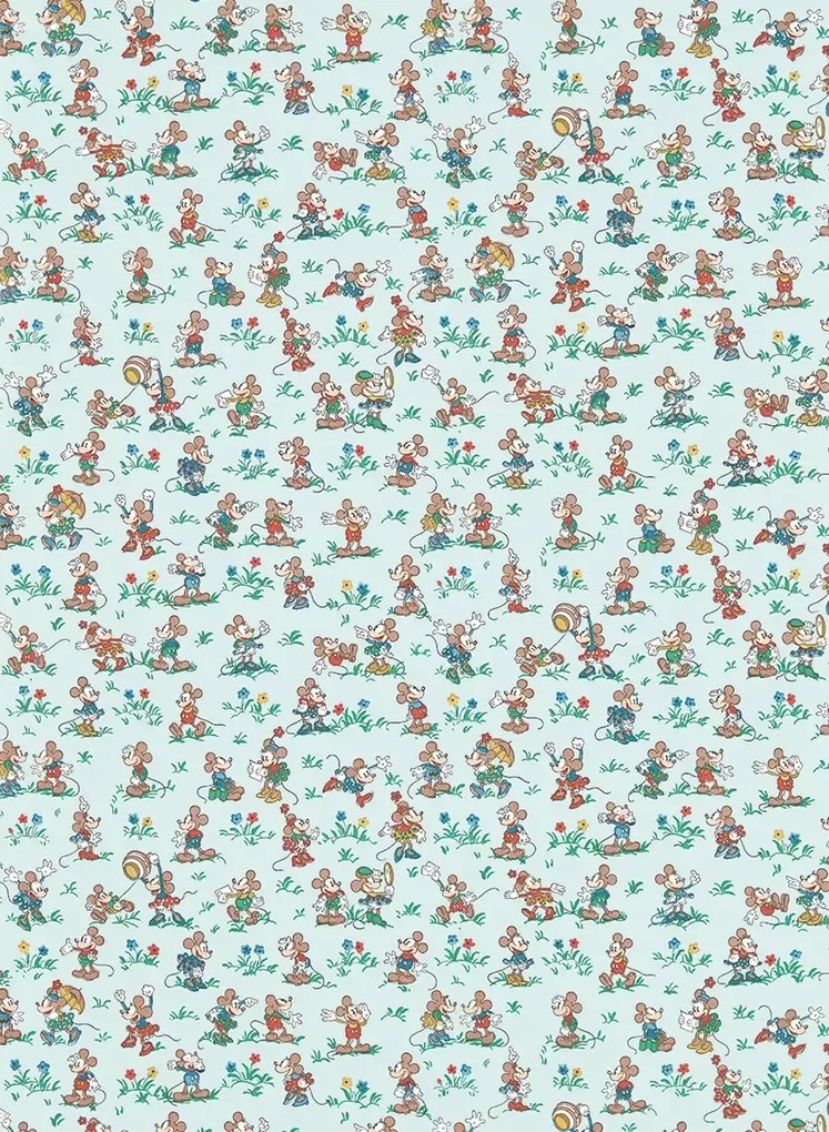 Sanderson Tapete Mickey & Minnie - Bonbon Blue