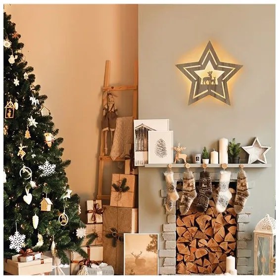 Solight 1V261 - Decorazione natalizia LED LED/2xAA stella