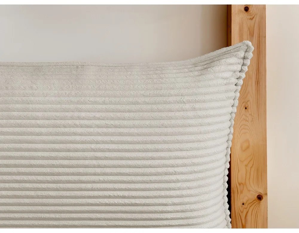 Letto matrimoniale imbottito color crema con contenitore con rete inclusa 160x200 cm Jade – Bobochic Paris