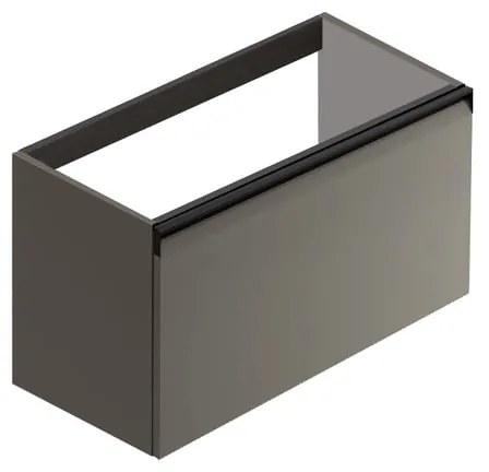 Mobile da bagno sospeso sotto lavabo Fusion L 79.5 x H 40 x P 45.5 cm grigio opaco, 1 cassetto