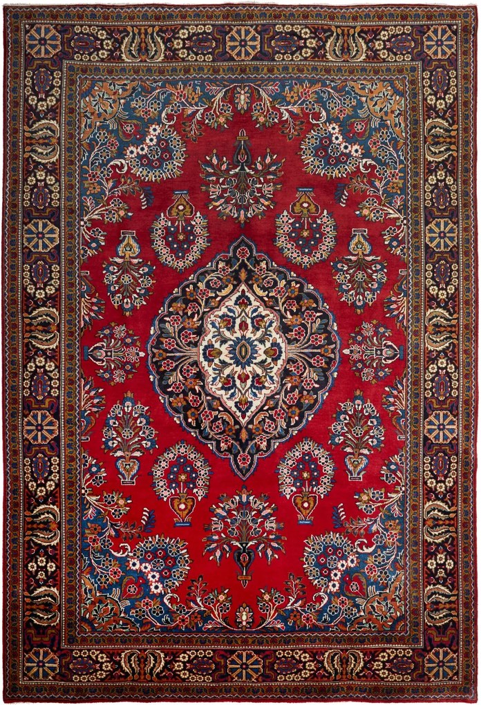 Sarouk Tappeto persiano 340x240 Blu (Iran) Annodato A Mano