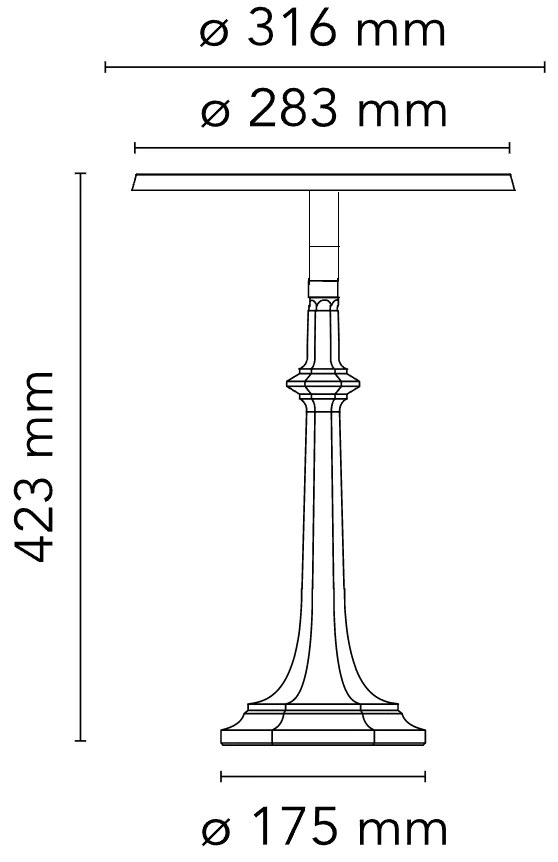 Flos Bon jour Versailles Lampada da tavolo 42 cm a luce diffusa Rame