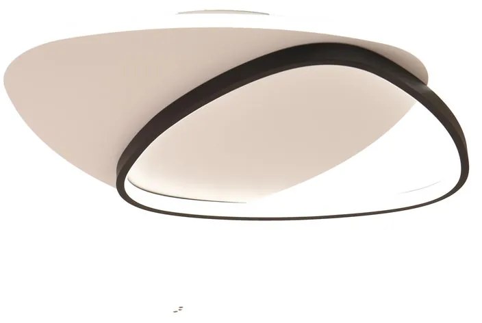 Plafoniera LED Amy nero IP20 cct da bianco caldo a bianco freddo con regolazione di temperatura, 4100 lumen