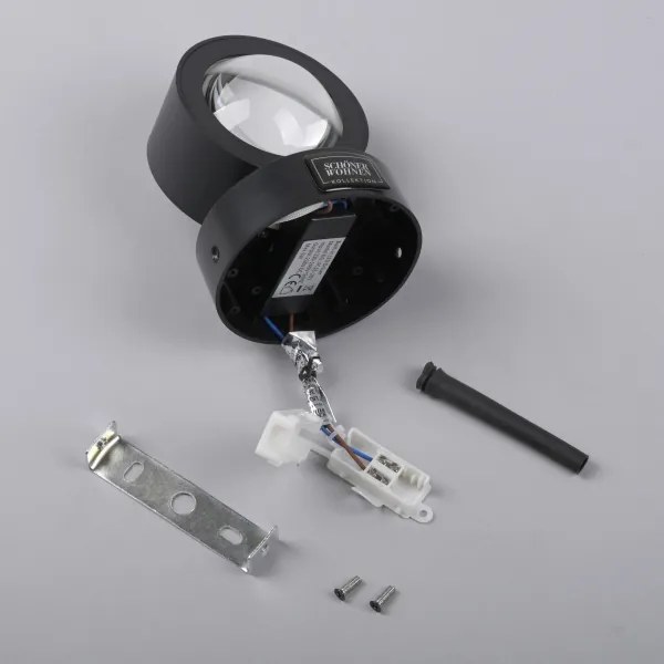 Schöner Wohnen 19331-18 - Lampada da parete LED CHIA 2xLED/2W/230V, nero