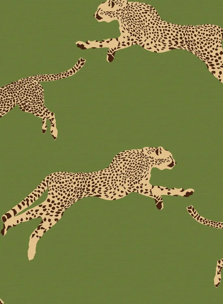 Jannelli & Volpi Carta da parati Leaping Cheetah Grasscloth - 26024