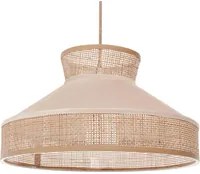 Lampada a sospensione con paralume in rattan naturale beige boho illuminazione