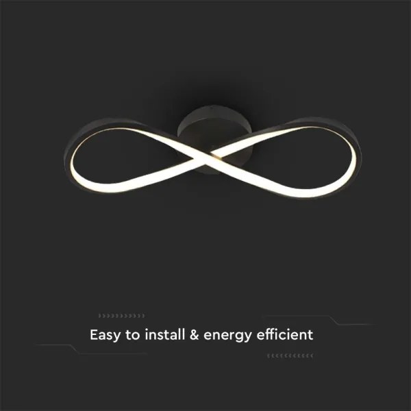 Plafoniera LED LED/24W/230V 3000K nero