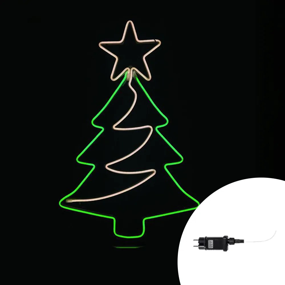 Albero di Natale luminoso da 60cm Led Neon Flex da esterno Wisdom