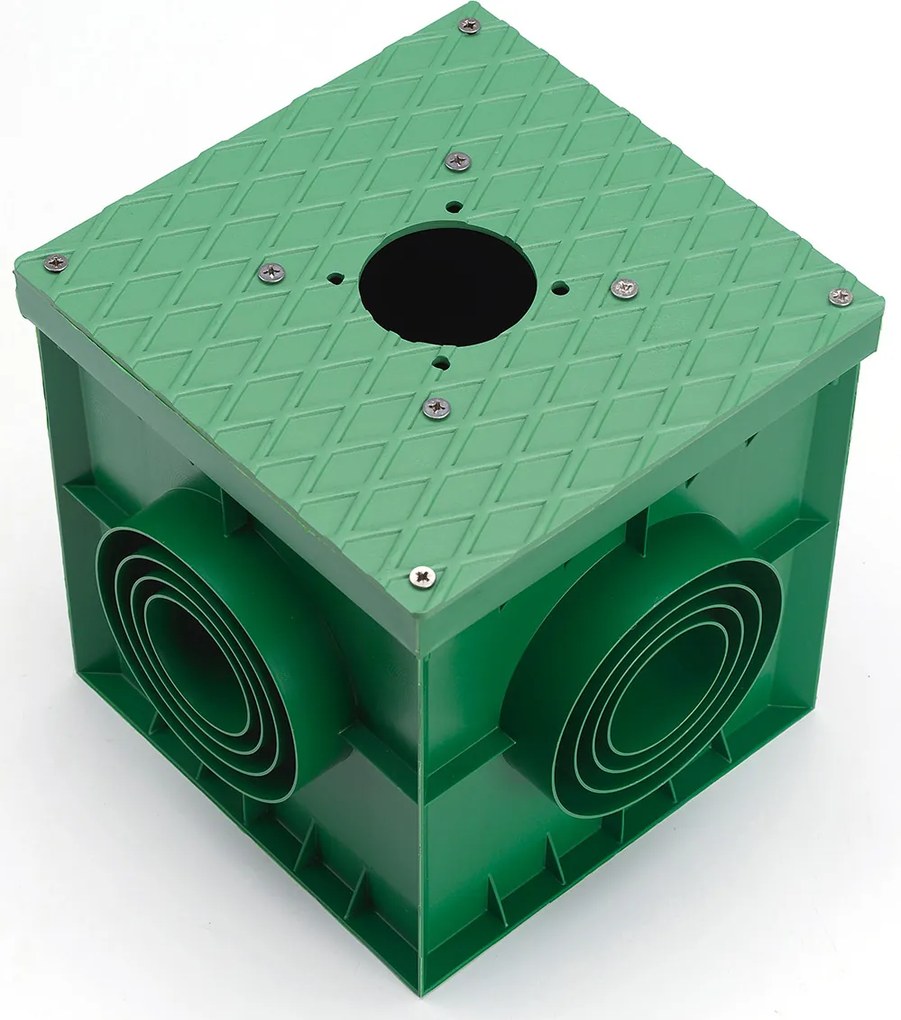 Pozzetto per Fontana da Giardino 25x25x25 cm in PVC Belfer 42/POZ Verde Erba...