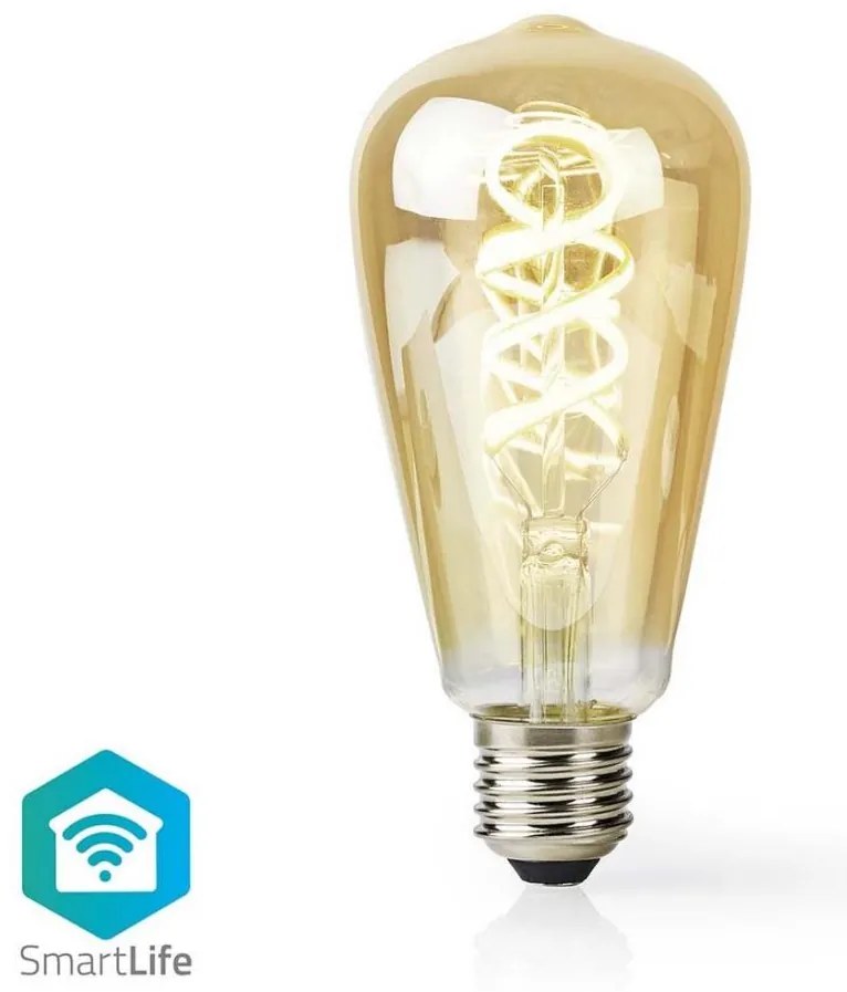 Nedis WIFILRT10ST64- Lampadina LED dimmerabile ST64 E27/4,9W/230V Wi-Fi 1800-6500K