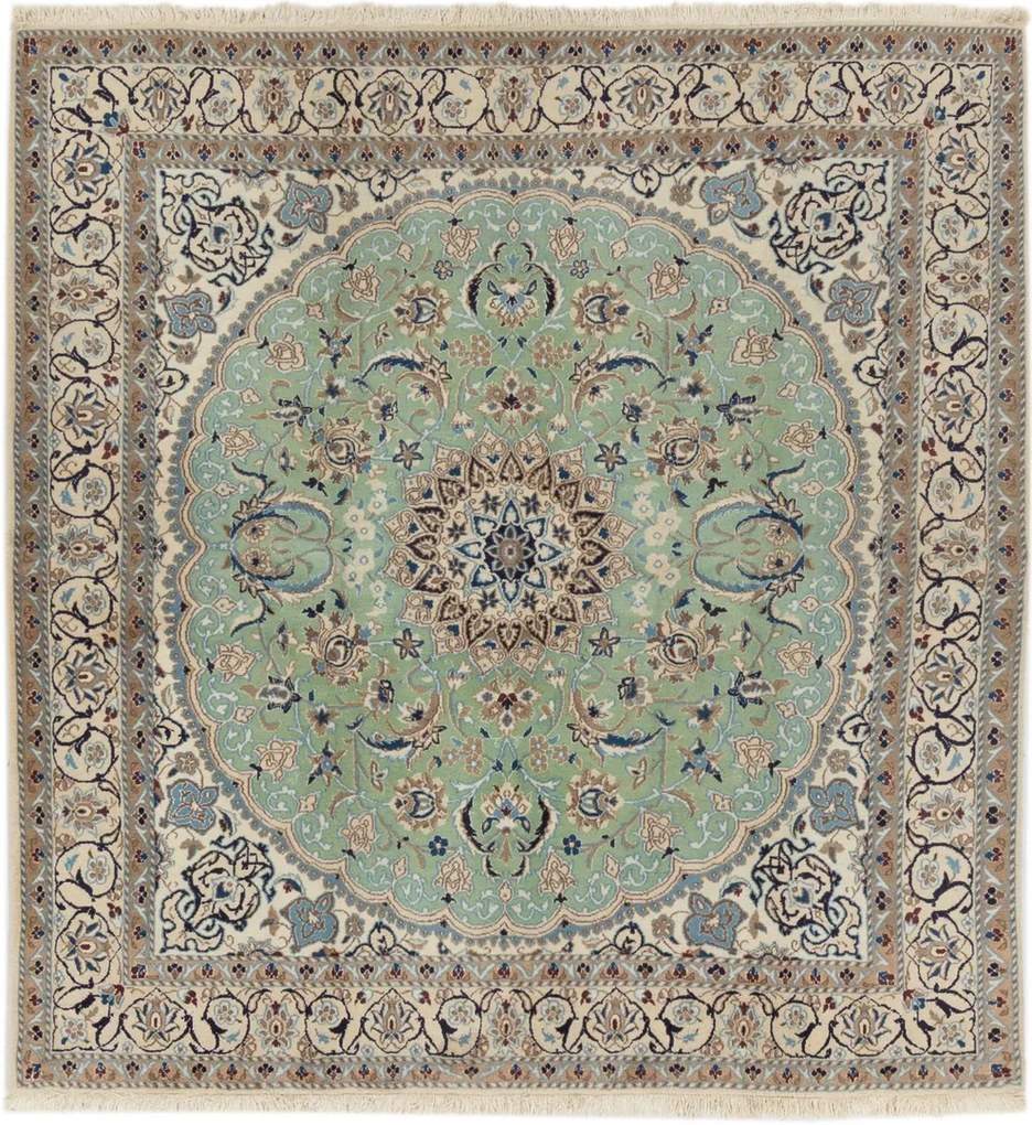 Nain Tappeto 200 x 210 (Iran) Annodato A Mano