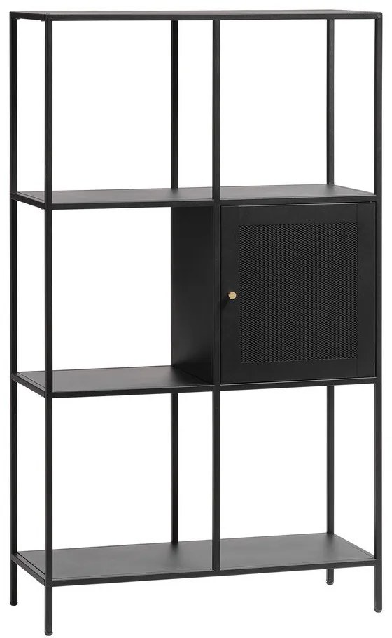 Libreria in metallo nero 80x138 cm Malibu - Unique Furniture