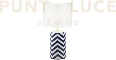 Lume zeno bianco e blu in ceramica 1 luce attacco e14 struttura dia...