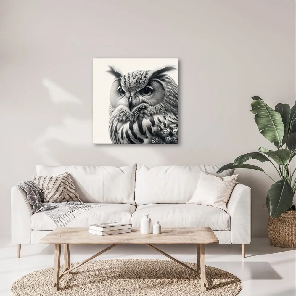 Quadro su tela – Ritratto realistico di gufo