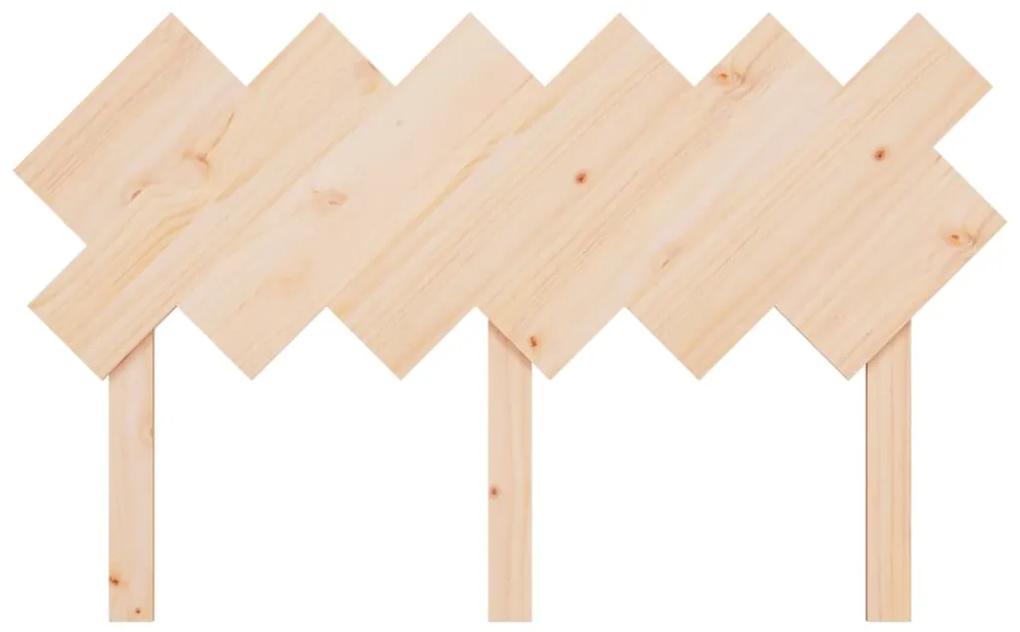 Testiera per letto bianca 132x3x81 cm legno massello di pino